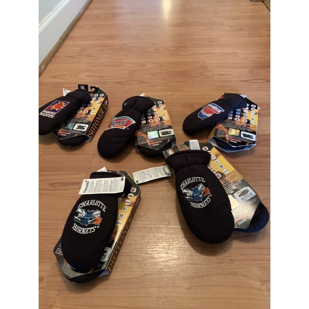 NBA Isotoner Toddler Child Gloves Mittens Hornets Nets Suns